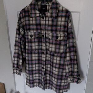 Forever 21 Multicolor Plaid Utility Jacket